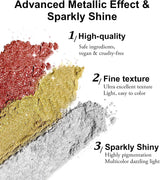BISHENGYF Polvere per unghie cromata oro rosaNeue Upgrade Grosse Kapazitä Chrom PulverSuper-Spiegeleffekt Metall Mirror Chrome Powder –Neon Glassy Pearl Effect Glitter Nagelkunst Pulver Für DIY Salon