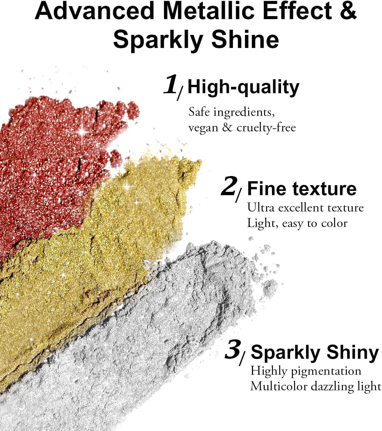 BISHENGYF Polvere per unghie cromata oro rosaNeue Upgrade Grosse Kapazitä Chrom PulverSuper-Spiegeleffekt Metall Mirror Chrome Powder –Neon Glassy Pearl Effect Glitter Nagelkunst Pulver Für DIY Salon