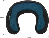 Kine Travel 169803 Cuscino per collo in gel Cuscino da viaggio ergonomico approvato dalla fisioterapia Cuscini da viaggio neri e blu Naty Shop