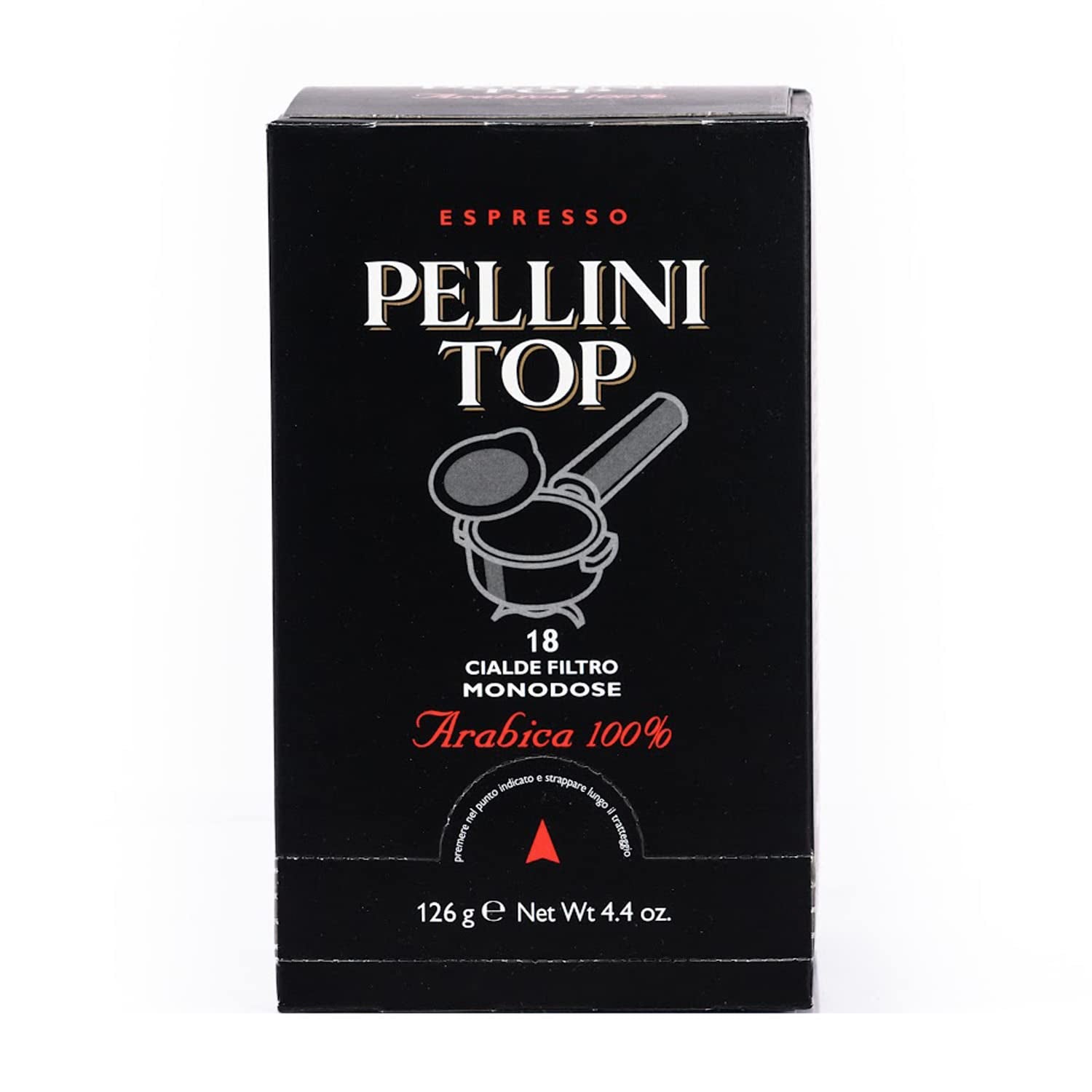 Pellini Caffè, Espresso Pellini Top 100% Arabica - 6 confezioni con 18 cialde (6x126 g, totale 108 cialde)