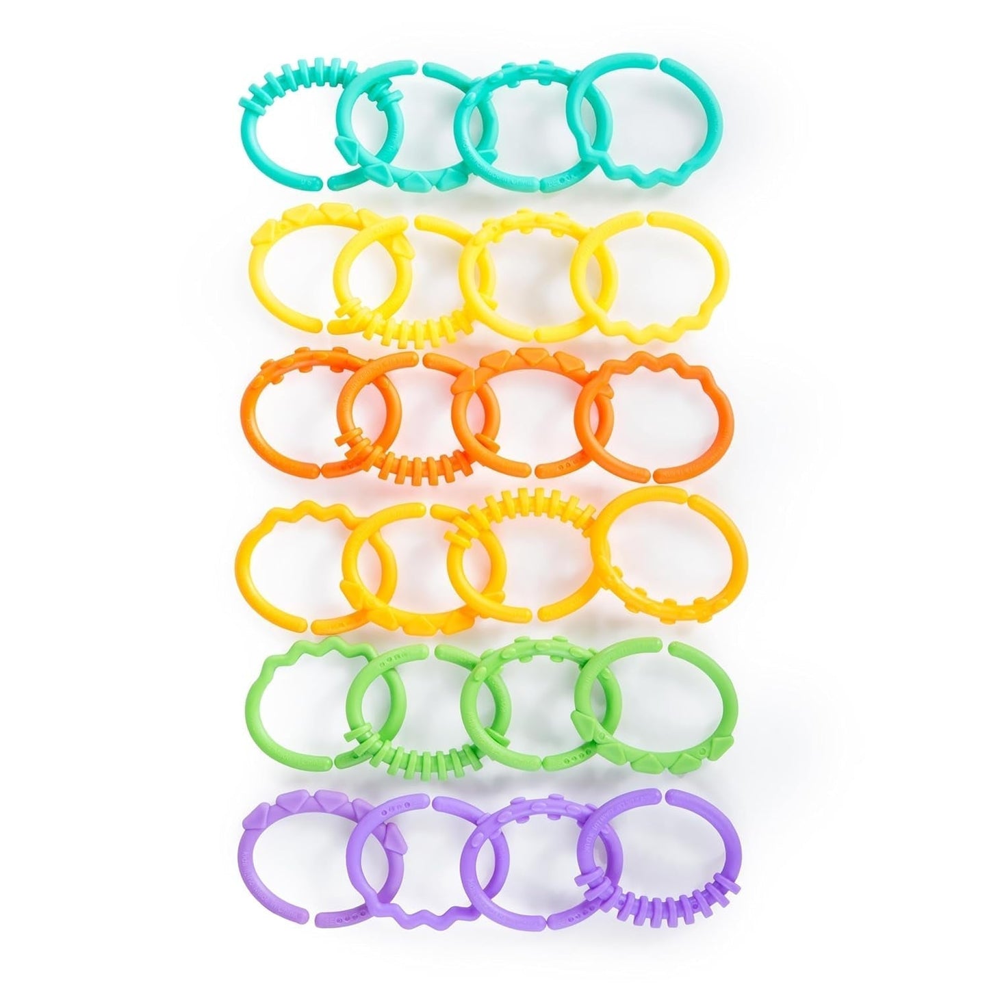 Bright Starts, Oball, Maglie di collegamento per catena per passeggino, Molte maglie, Pieghevole, Facile da attaccare, Facile da pulire, Perfetto per i viaggi Bebe Toys Naty Shop Titolo predefinito