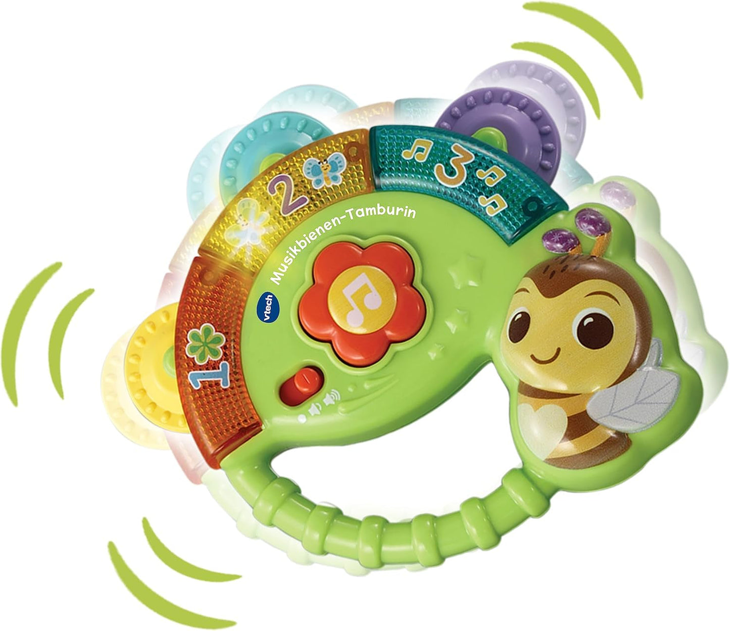 Vtech Baby Musical Bee Tamburello - Giocattolo musicale con numeri, suoni divertenti, frasi e canzoni - Per bambini dai 3 ai 36 mesi Baby Toys Naty Shop