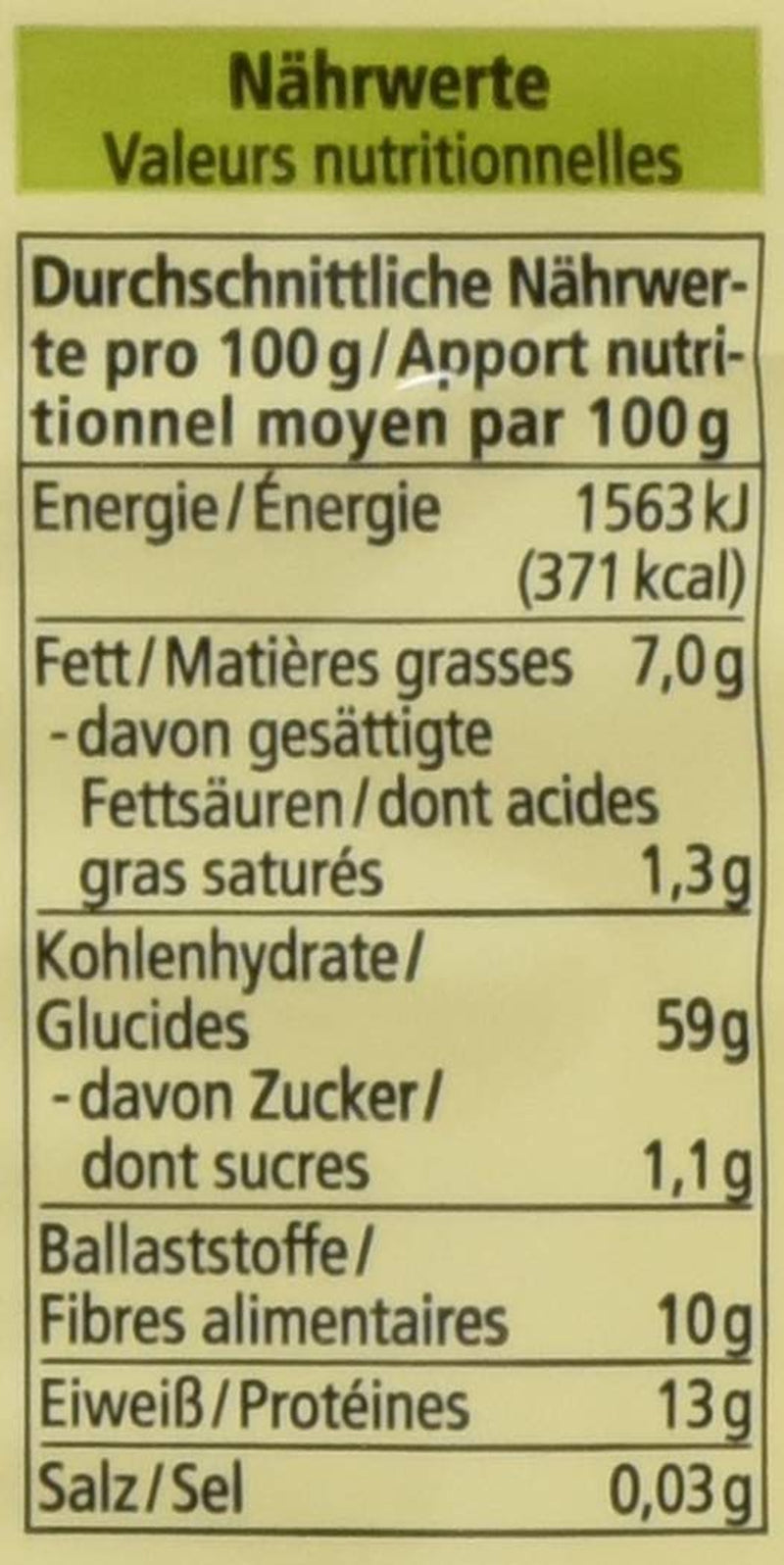 Farina d'avena biologica, fiocchi piccoli, 500 g (1 confezione)