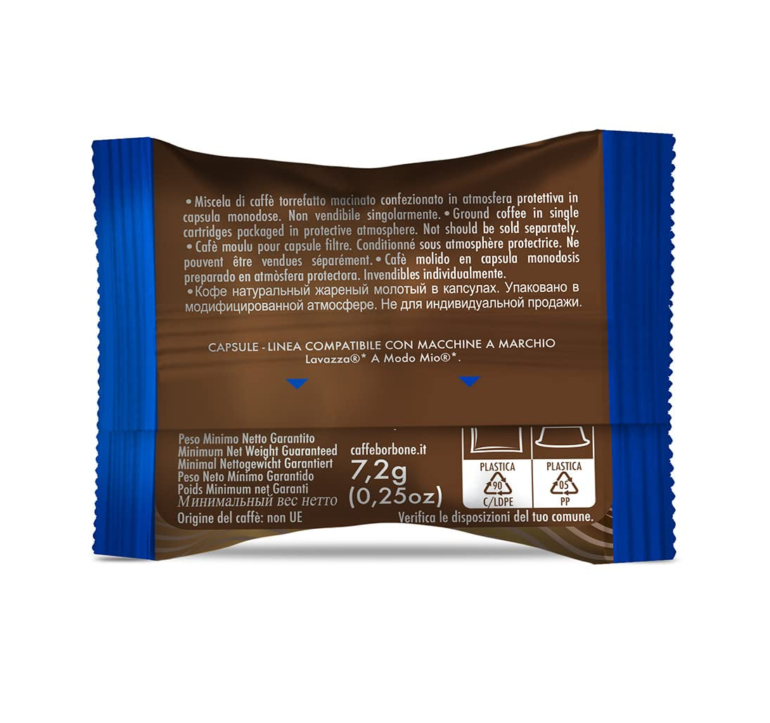 Caffè Borbone Kaffee Kapseln Don Carlo, Blue Mischung - 100 pezzi & Kaffee Kapseln Don Carlo, Rote Mischung - 100 pezzi - Compatibile con Kaffeemaschinen der Marke Lavazza®* A Modo Mio®*