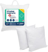 Bleu Câlin Set 2 cuscini rettangolari antiacaro, antibatterico, soffice comfort, T 60X60 Cm, 100% cotone, assortimento igiene perfetta Naty Shop cuscini standard Forma quadrata 60 X 60 Cm