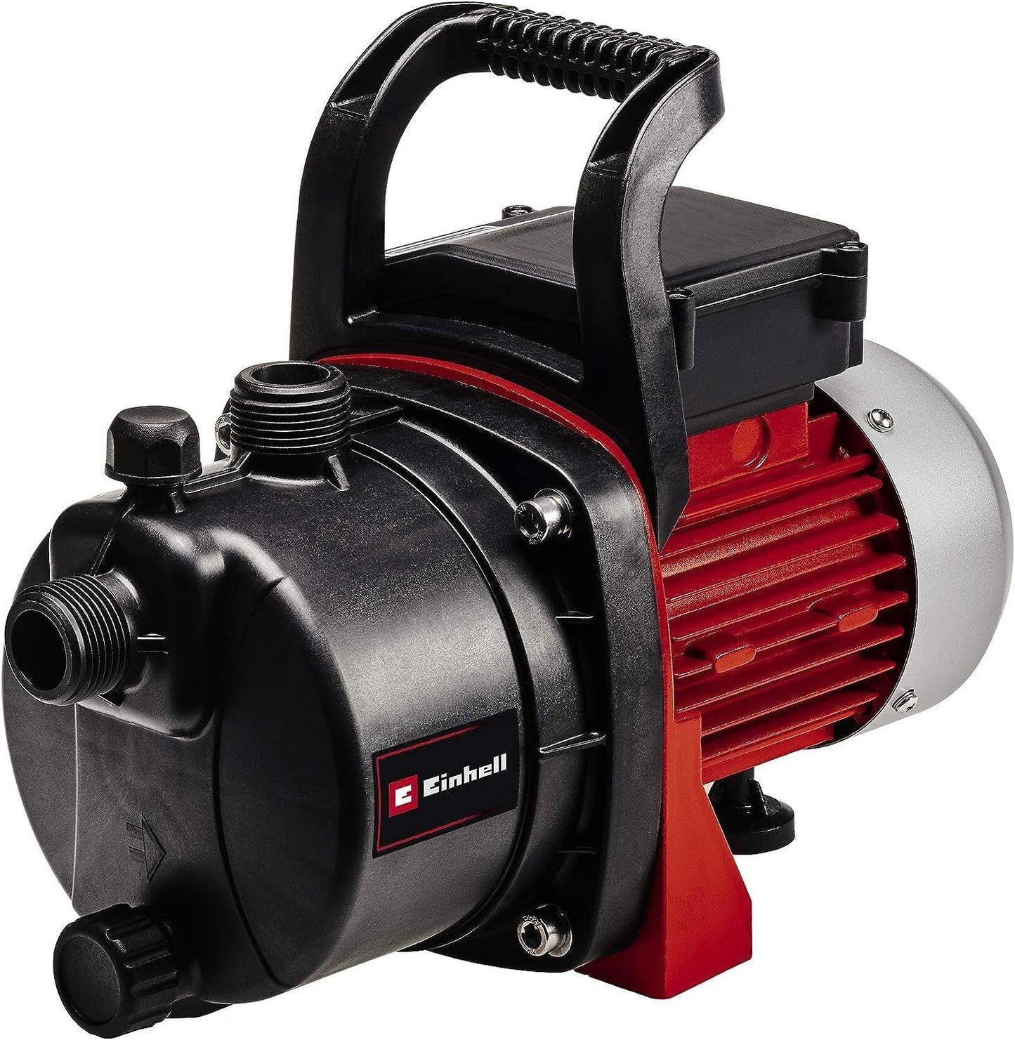 Set pompa da giardino Einhell GC-GP 6538 Set/I (650 W, max. 3,6 bar, portata 3800 L/h, vite di carico/scarico acqua, incl. tubo di aspirazione da 4 m + tubo da giardino da 20 m + pistola a spruzzo)