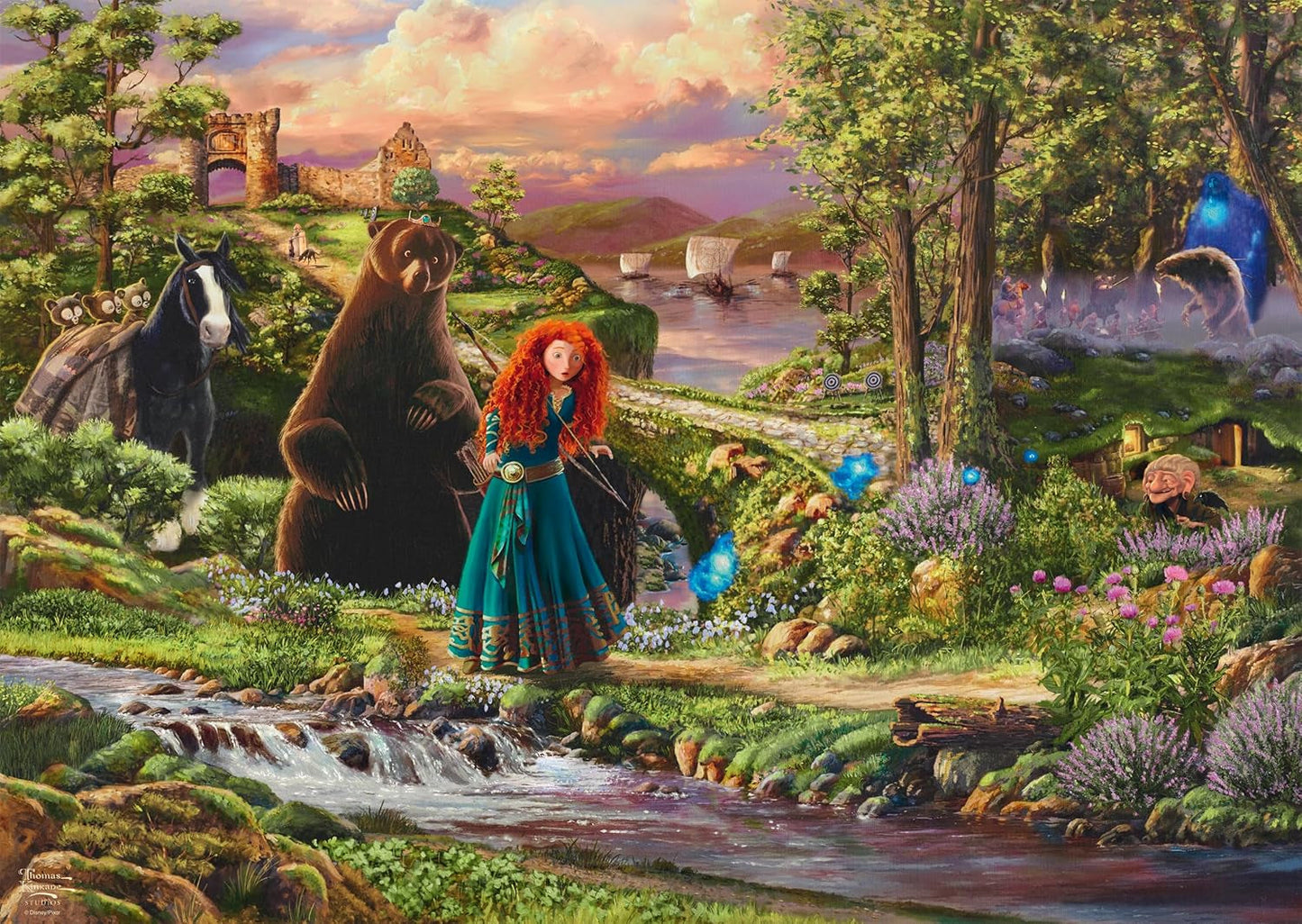 Schmidt Spiele 58039 Disney, Brave, Merida, Thomas Kinkade, puzzle 1000 pezzi, multicolore Puzzle Naty Shop