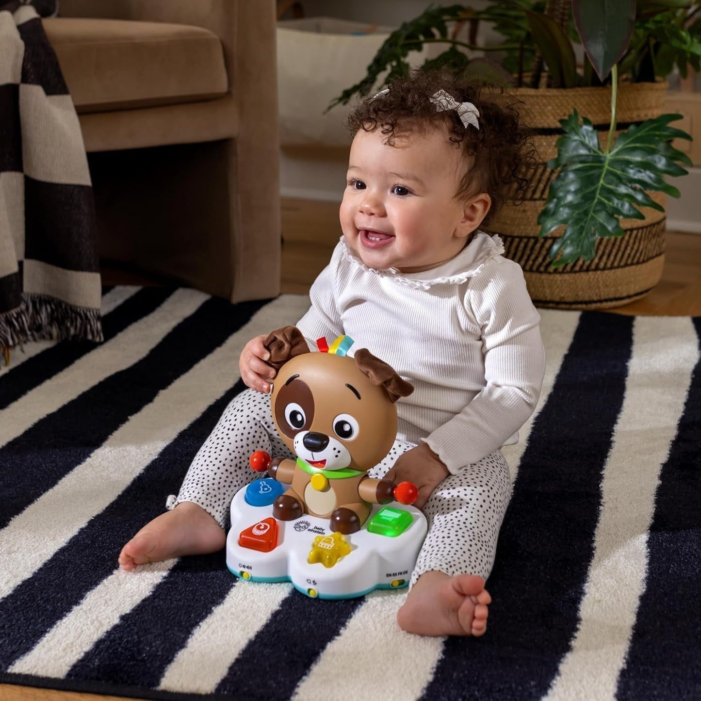 Baby Einstein, Drum & Learn Dean Giocattolo didattico musicale - Giocattolo multisensoriale per bambini, 2 modalità di gioco, colori, forme e strumenti, oltre 50 suoni, dai 6 mesi Giocattoli per bambini Naty Shop