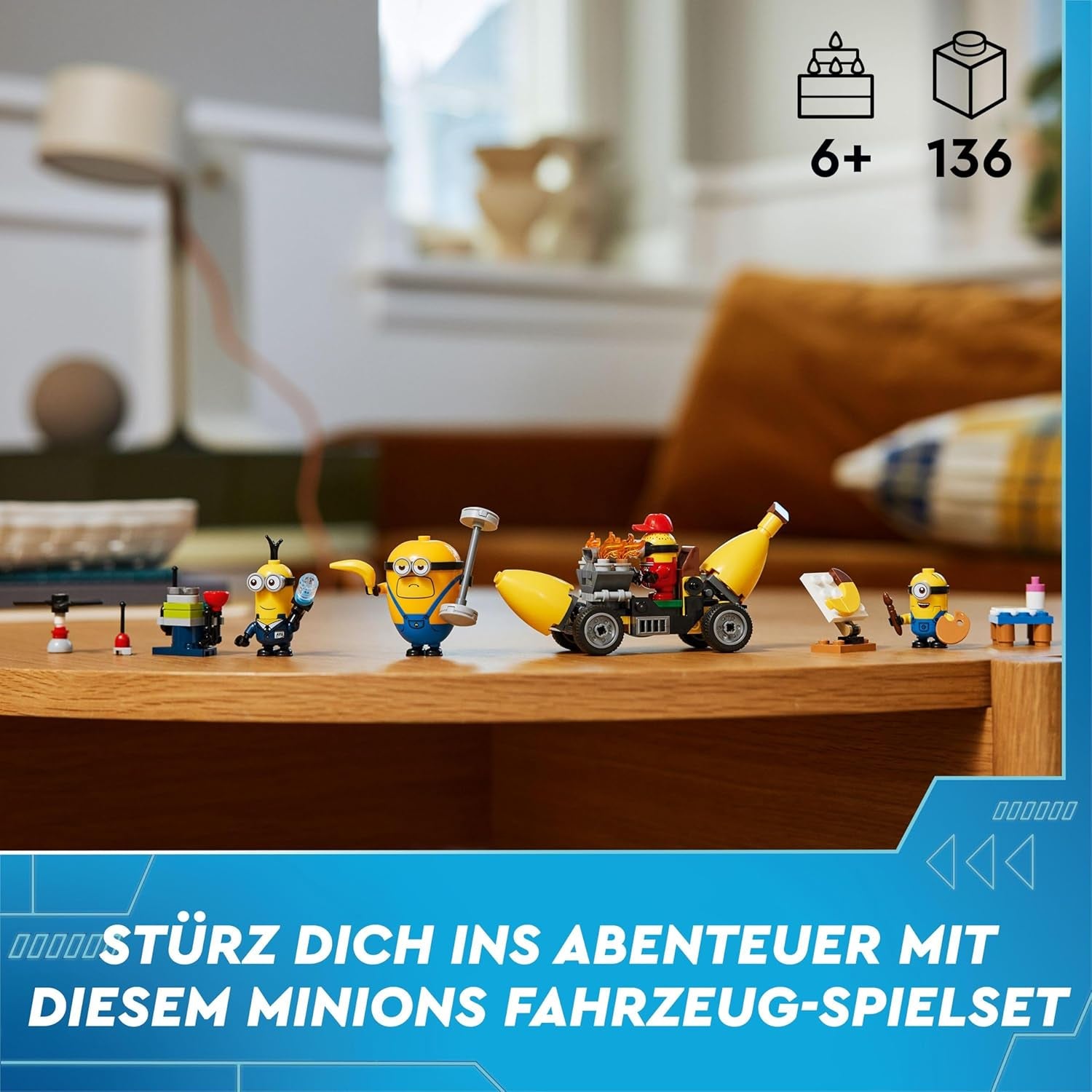 LEGO I - Semplicemente Incorreggibile 4 Minions e la Macchina delle Banane Playset per I - Semplicemente Incorreggibile 4 Minions Giocattolo per Bambini Regalo Creativo per Ragazzi e Ragazze di 6 Anni 75580 Set da Costruzione Beuche den LEGO-Store
