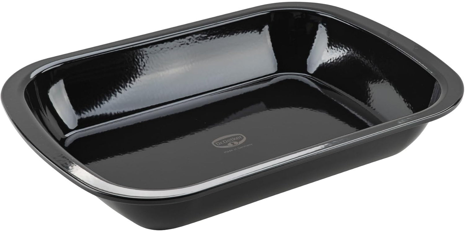 Dr. Oetker Back-Idee Kreativ Dessert- Und Auflaufform Aus Emaille, 39.5 X 28 X 6.5 Cm– Hitzebeständig Bis 400°C, Schnittfest, Kratzfest, Induktionsgeeignet, Schwarz Stampi e teglie Naty Shop 39 X 28 Cm