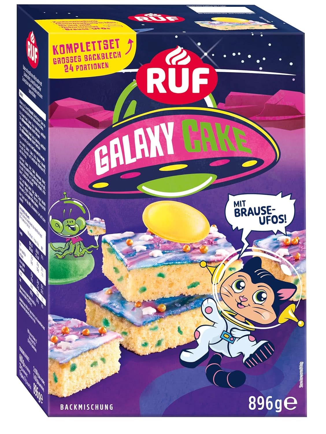 RUF Preparato per torte, vari colori Glasse e Decori Naty Shop 896 grammi Galaxy Cake