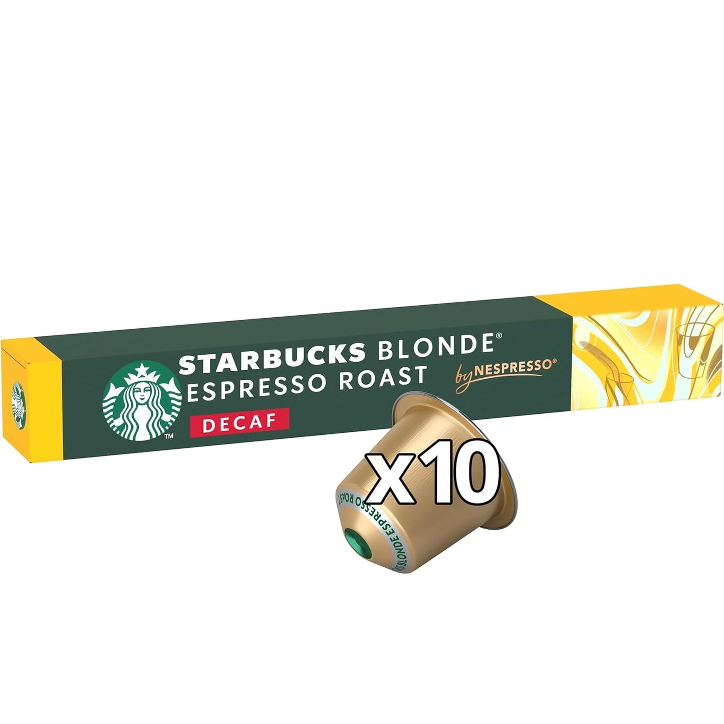 STARBUCKS Blonde Espresso Roast Entkoffeiniert di Nespresso, Helle Röstung, Kaffeekapseln 6 x 10 (60 Kapseln)