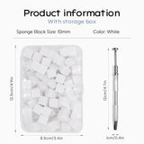 100 Stück Nail Art Schwamm Mit Metallgreifer, Sponge Brush Applicator, Sponge Nagel Pinsel, Nageldesign Zubehör Schwammpinsel, Verwendet, Um Eine Varavländ Von Gradient Nail Art Patterns Zu Ersetlen