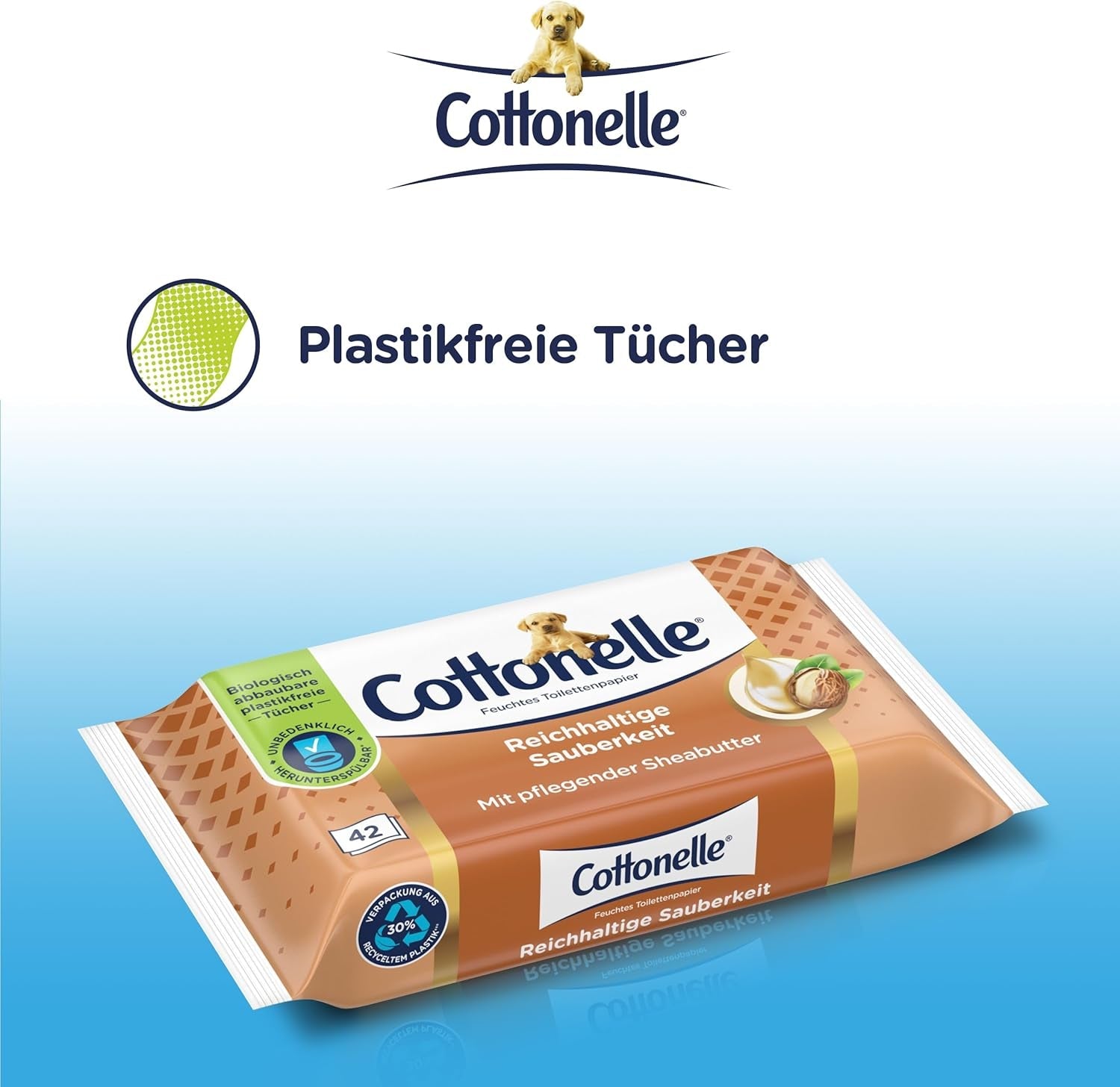 Salviette umidificate, My Spa Experience - Cashmere e burro di karitè, biodegradabili, senza plastica, richiudibili, confezione risparmio, 12 x 42 salviettine umidificate
