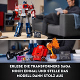 LEGO 10302 Icons Optimus Prime Set, Robot 2 in 1 e modello di camion, kit modello giocattolo Transformers per adulti, regalo di compleanno o Natale per uomini, donne, lei e lui Set da costruzione Besuche den LEGO-Store