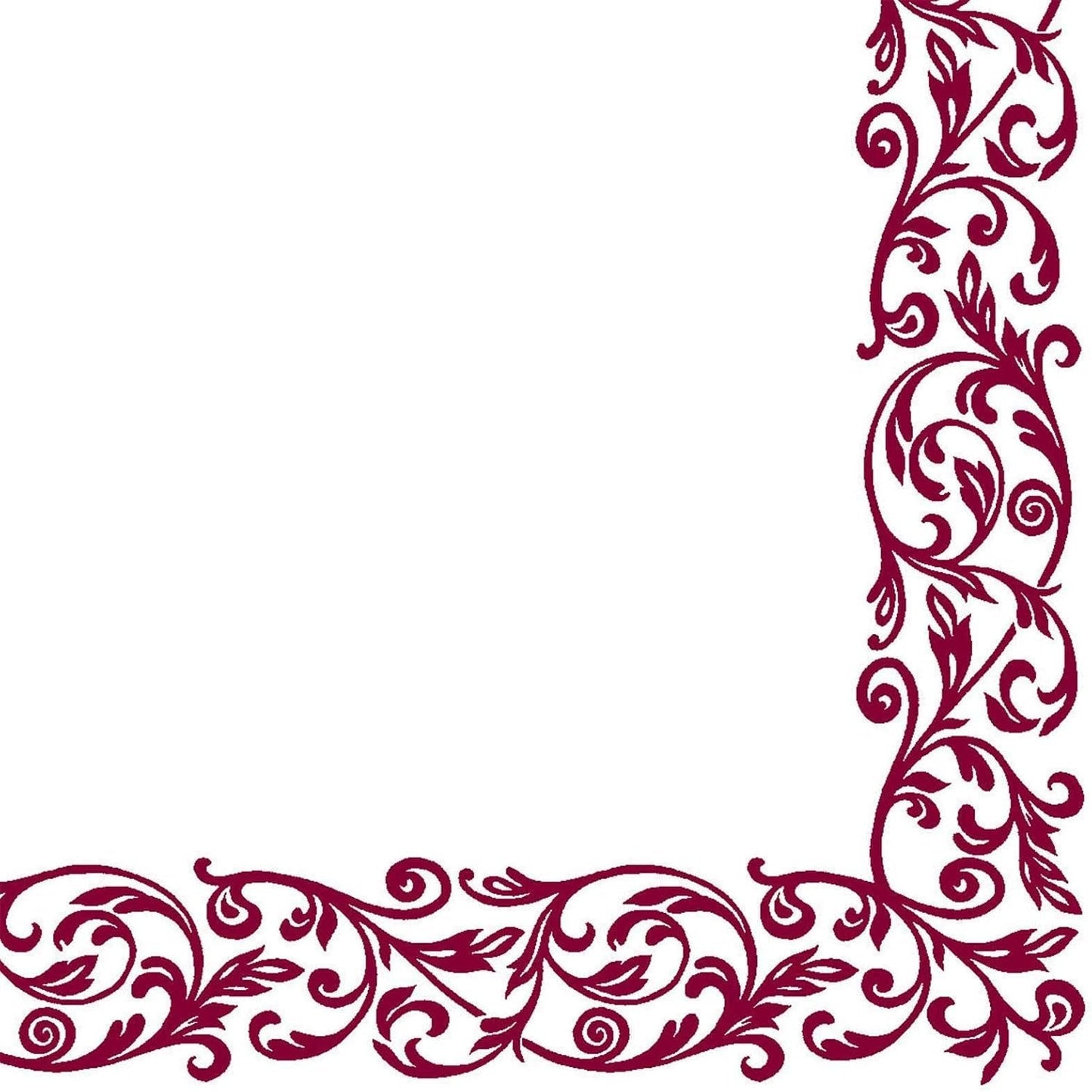 Shoptoria Rob Bordo tovaglioli rosso scuro con motivo ornamentale - decorazioni da tavola/matrimonio - 50 X tovaglioli pieghevoli, 40 X 40 cm