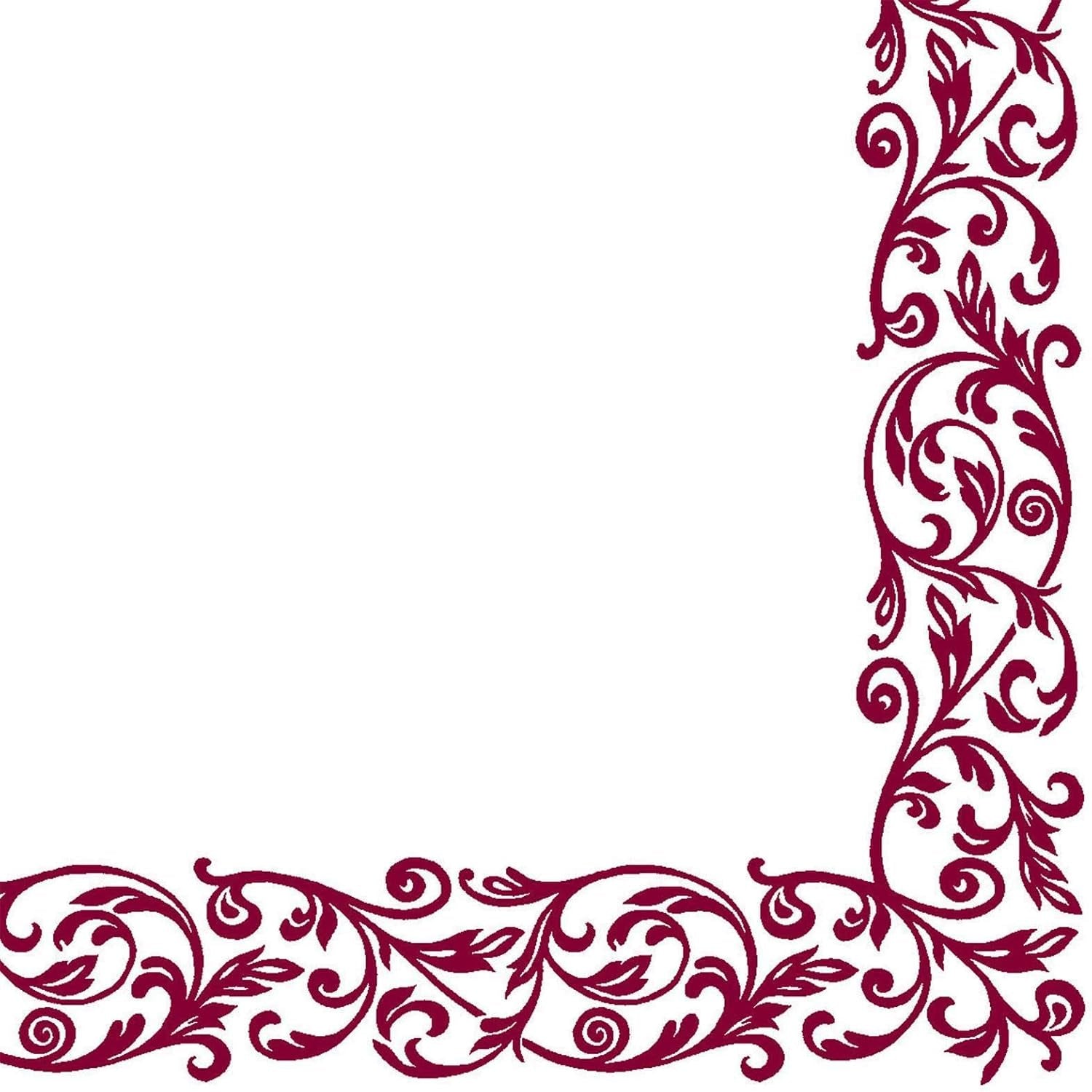 Shoptoria Rob Bordo tovaglioli rosso scuro con motivo ornamentale - decorazioni da tavola/matrimonio - 50 X tovaglioli pieghevoli, 40 X 40 cm