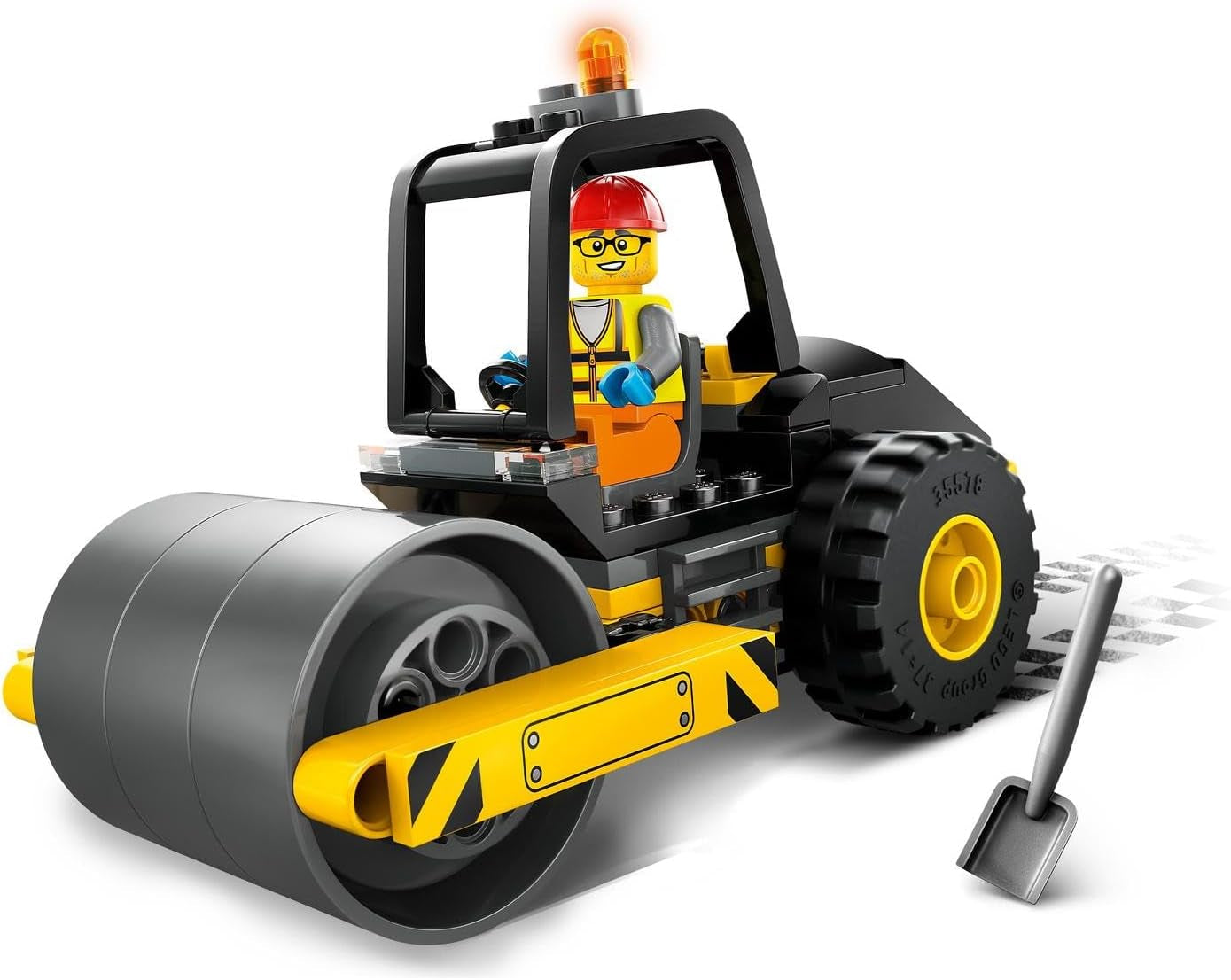 LEGO City Veicolo da costruzione Rullo compressore per bambini di 5 anni Giocattolo Rullo compressore con minifigure di operaio edile Esperienza di gioco fantasiosa per ragazzi e ragazze Piccolo regalo divertente 60401 Set di costruzione Besuche den LEGO-Store