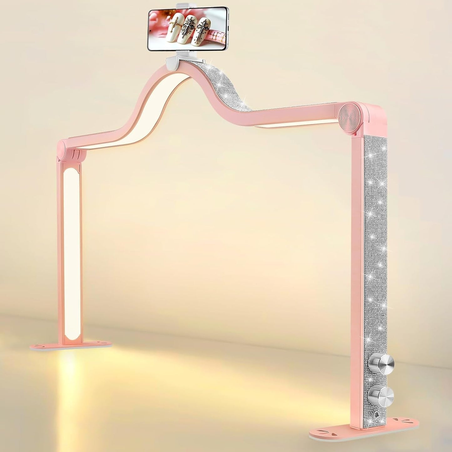 Lampadario Kalolary, Lash Lumière Pour Extensions De Cils Regglable À 360°, 3000K-6000K Demi-Lune Lamp, Lamp De Beauté (Lampada a mezzaluna)