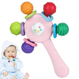 Massaggiagengive per neonati per uso alimentare - Senza BPA, design resistente al soffocamento, impugnatura rinforzata, adatti per l'udito e lo sviluppo dei denti, ideali per bambini da 0 a 36 mesi (Bianco)