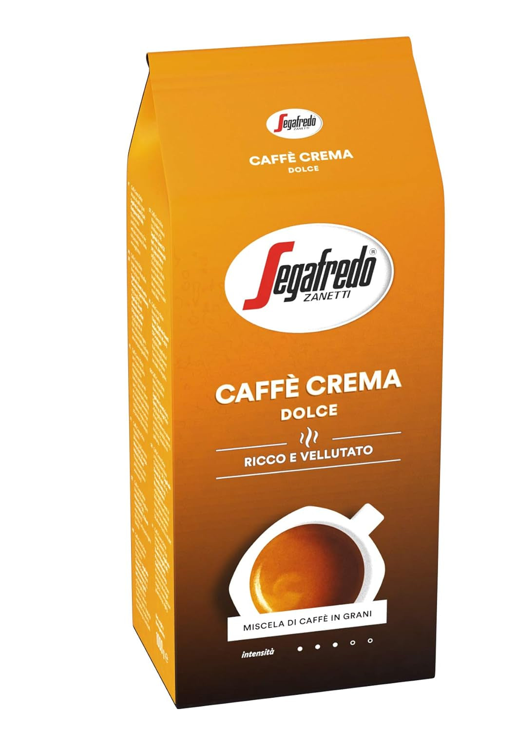 Segafredo Zanetti Caffè Crema Dolce - Chicchi interi (confezione da 1 kg) - Adatto per Caffè Crema - Chicchi di caffè dalla tostatura da leggera a media dal gusto delicato ed equilibrato (confezione da 2)