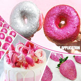 Spray commestibile glitter - Glitter commestibili 22G, polvere glitter commestibile per bevande, decorazioni per torte, macarons - Polvere glitter colorante alimentare, glitter commestibile per cocktail, muffin (Rosa)