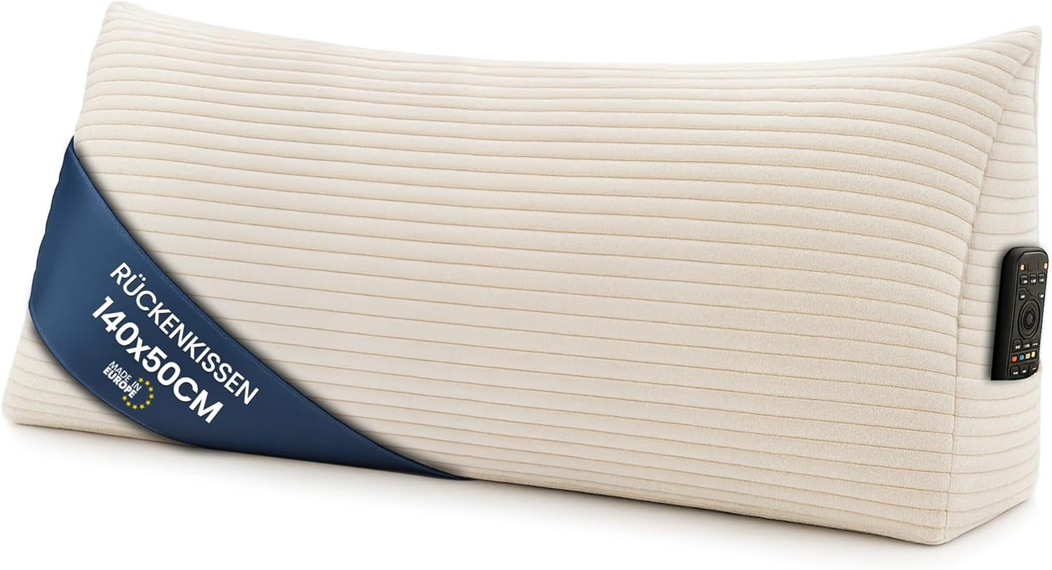 Cuscino in piuma, cuscino schienale, cuscino in velluto, larghezza 70 cm - cuscino lettura per letto, divano e divano, cuscino divano grande, cuscino da parete, cuscino divano, cuscino lettura, cuscino supporto schiena, grigio chiaro