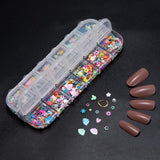 7 Boxen Strasssteine ​​​​Nägel, Kit Nail Art Strass Nagelglitzer Paillettes Nagel-Edelsteinen Kristalle Perlen Diamanten Metall Nieten Für DIY Dekoration Nageldesign (Multicolor)