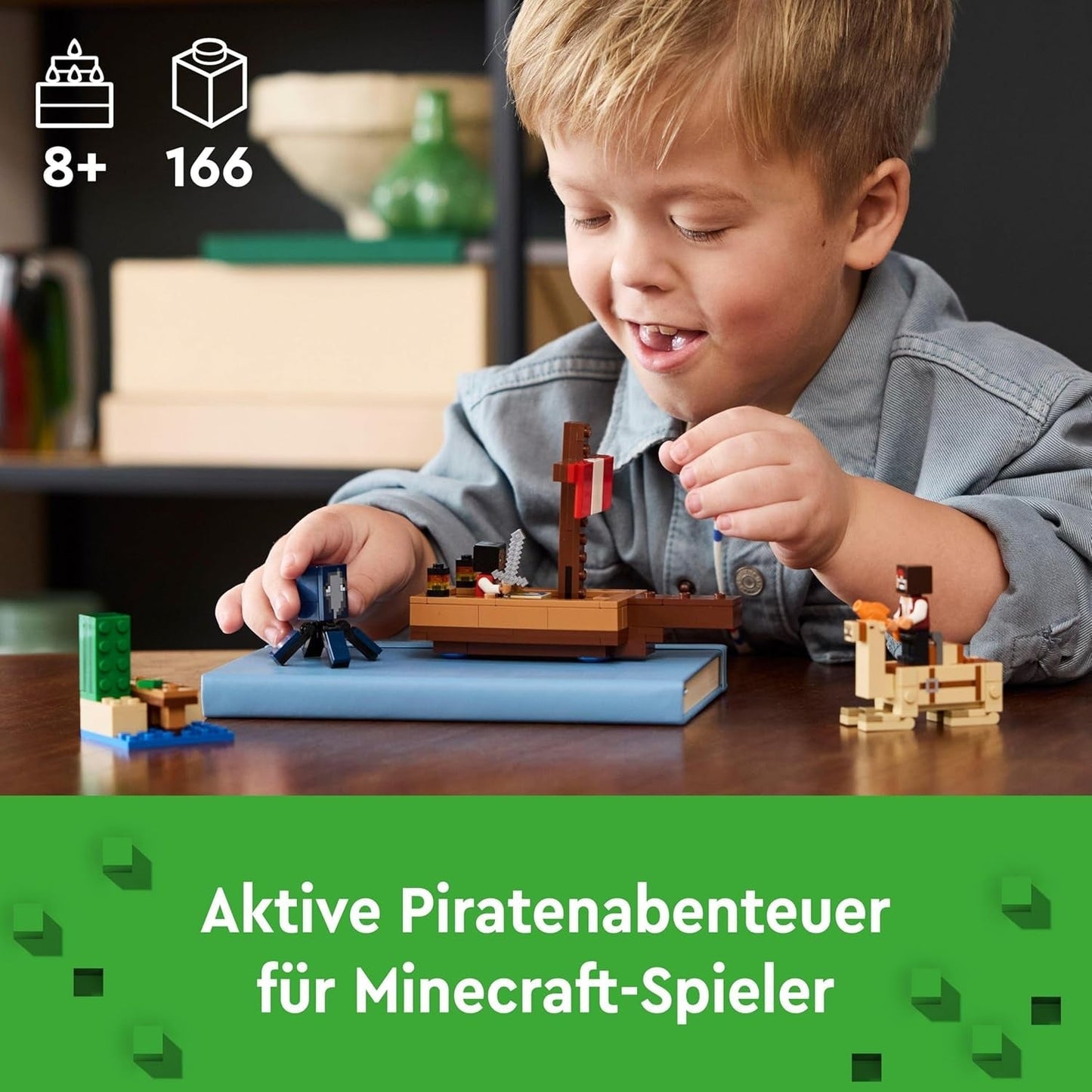 LEGO Minecraft Il Viaggio sulla Nave Pirata Calamari e Cammello Figura del Pirata Giocattolo di Costruzione di una Nave Gioco di Ruolo Regalo per Ragazzi e Ragazze di 8 Anni 21259 Set di Costruzioni Besuche den LEGO-Store