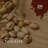 Torrone artigianale al cioccolato e pistacchio, 200g, consistenza cremosa, qualità superiore, ingredienti pregiati, gusto autentico, il torrone più costoso del mondo