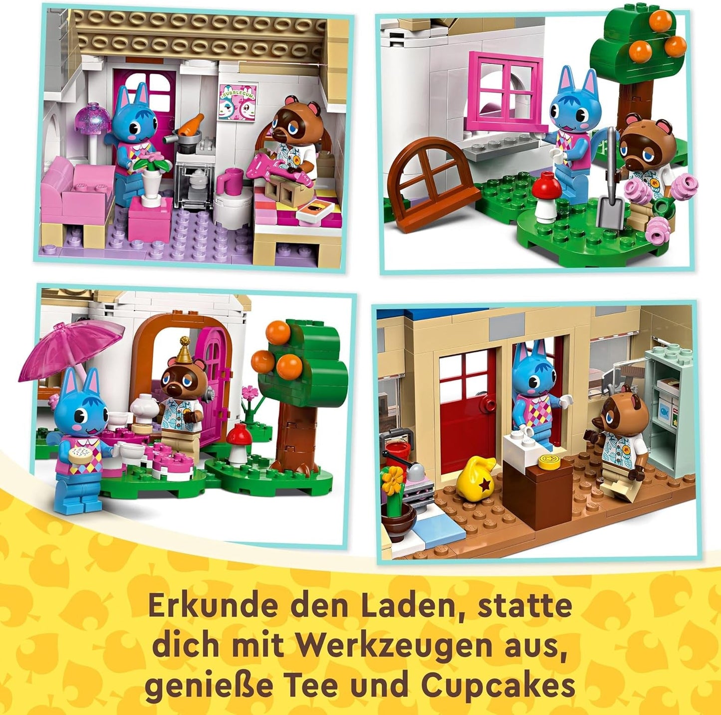 Set LEGO Animal Crossing Nook's Shop e Sophie's House, giocattolo creativo per bambini con 2 mini personaggi della serie di videogiochi, regalo per ragazze e ragazzi a partire da 7 anni 77050 Set da costruzione Besuche den LEGO-Store