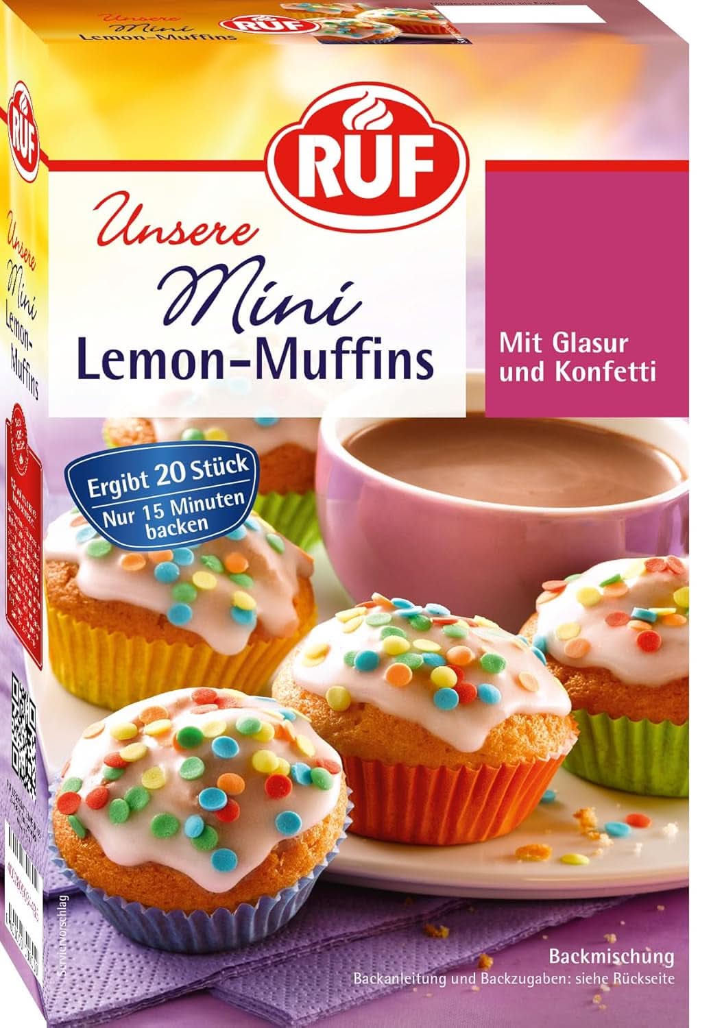 Mini muffin RUF al limone, preparato da forno al gusto di limone, 350 grammi Kitchen Naty Shop Lemon