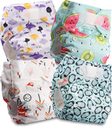 Pannolini riutilizzabili Littles and Bloomz FLV2-0602, chiusura standard con gancio e anello, 6 pannolini