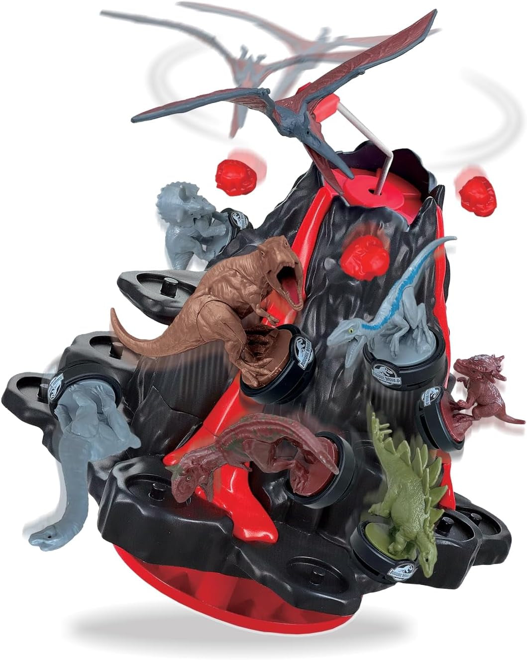 EPOCH Games - Jurassic World Trembling Volcano 7509 Gioco da tavolo giocattolo con dinosauri per bambini dai 4 anni in su