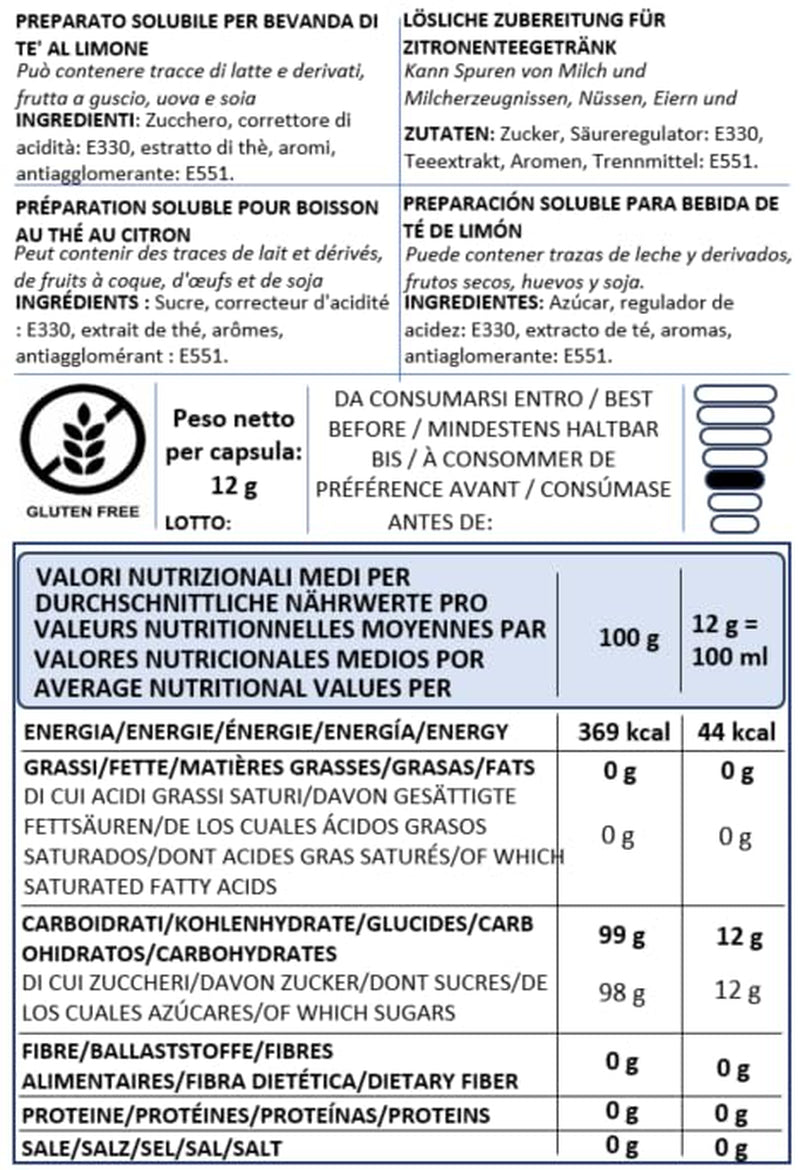 Caffè Vulcanus - Miscela di tè da 60 capsule, gusto: tè inglese, tè alla pesca, tè al limone e tè ai frutti di bosco - capsule compatibili con Nescafè Dolce Gusto