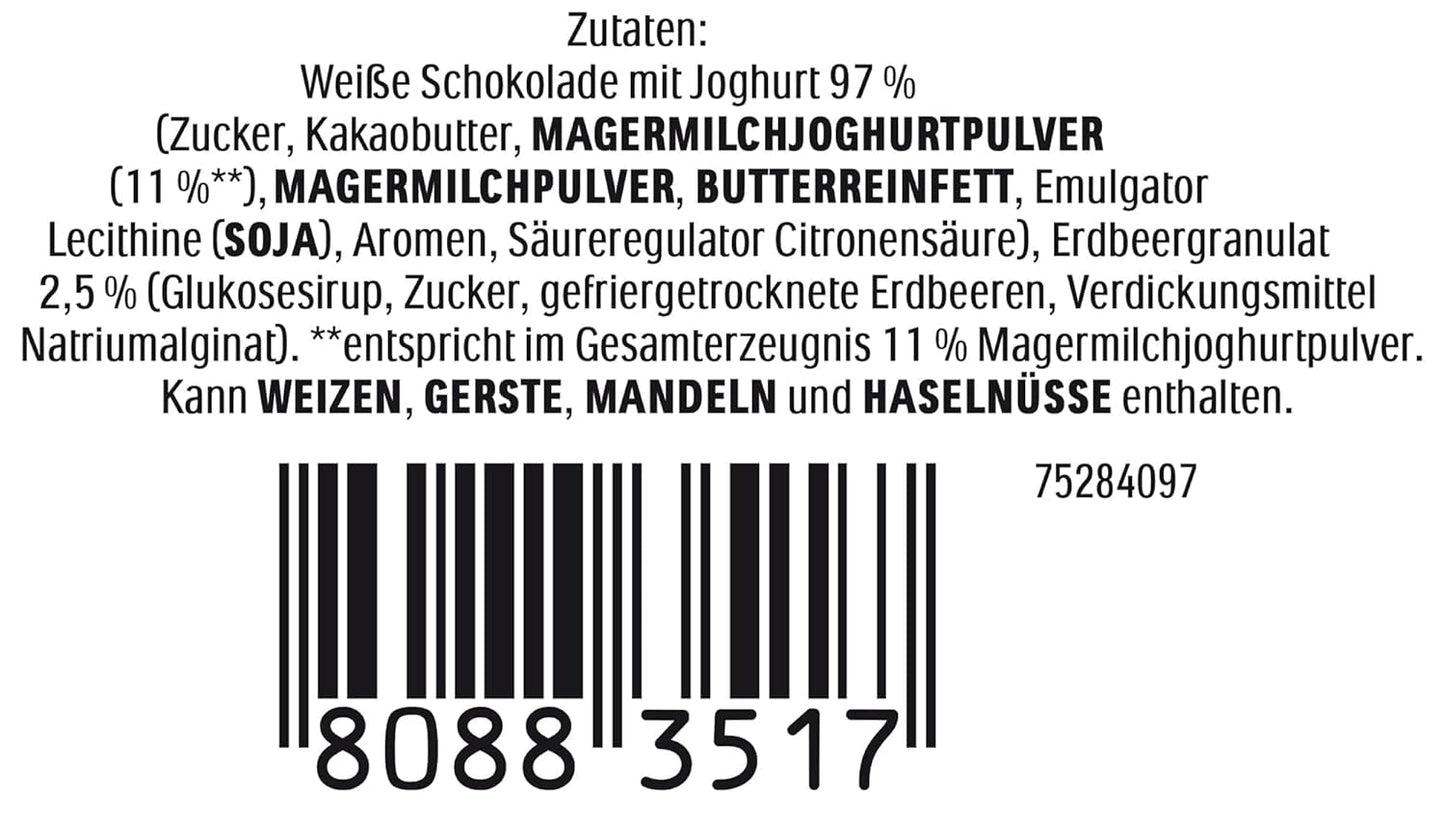 Coniglietto Pasquale con Yogurt 75g – Coniglietto Pasquale al Cioccolato – Coniglietto Pasquale al Cioccolato Bianco con Yogurt e Gocce di Fragole Fruttate – Coniglietto Pasquale al Cioccolato e Cesto Pasquale – Regalo Cioccolato – Regalo Pasqua