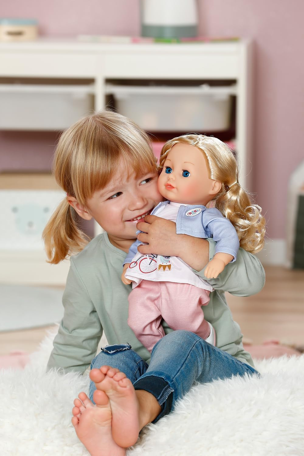 BABY nata Sophia Rose - bambola morbida da 36 cm - Bambola con capelli biondi di alta qualità e occhi assonnati - Adatta a bambini da 1 anno