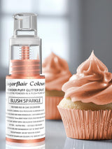 Sugarflair Pump Powder Spray, Glitter, Blush, Glitter - colorante alimentare per torte, spray non aerosol per torte, muffin e altro - 10 g