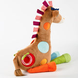 SIGIKID 42863 Giraffa XXL Giocattolo per bebè, Giocattolo educativo PlayQ, Peluche con anello da dentizione, Sonaglio, Specchio, Cigolio, per neonati e bambini a partire da 3 mesi, Multicolore/Giraffa 72 cm Giocattoli Bebe Naty Shop