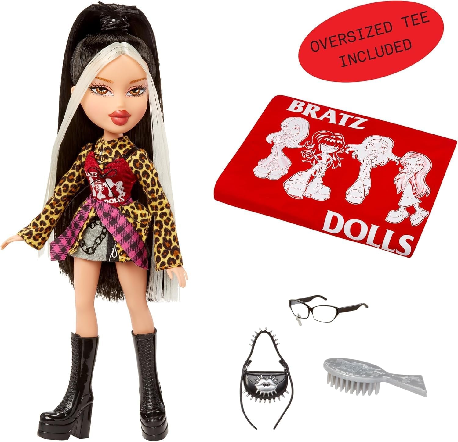 La bambola Bratz Stylin' Jade alla moda in stile maglietta include accessori, un giocattolo per ragazza carino