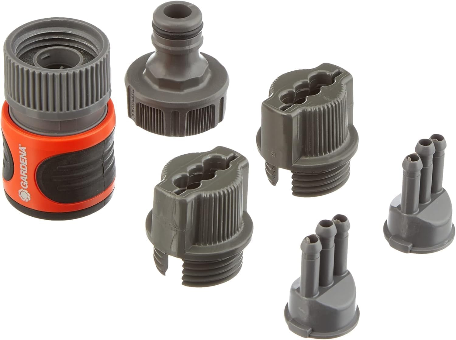 Kit di collegamento tubo irrigatore Gardena: raccordi di collegamento per inizio e fine tubo irrigatore, accessori per articoli (995, 996, 997, 1998, 1999), parti originali del sistema Gardena (5316-20)
