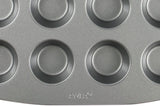 CSB111 Antihaftbeschichtete Mini-Muffinform Mit 24 Löchern Aus Karbonstahl, Edelstahl, Argento, 39.4 X 24.6 X 2.1 Cm Stampi e vassoi per cuocere Naty Shop