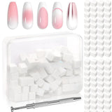 125 Nail Art Schwämme und 4 Krallen Nail Sponge Metallgreifer Für Ombre Und Gradient Nageldesign, Nagelkunst-Schwamm Pinsel, Maniküre Zubehör Für Nägel, Nail Art Schwämme Für Babyboomer Effekte DIY