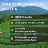 | Matcha biologico in polvere 100 g | Grado cerimoniale in polvere di tè verde Matcha | 100% naturale e di prima qualità | Tè disintossicante | Compatibile con set Matcha, stelo, ciotola e bicchiere.