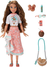 Bambola Vaiana con accessori, 29 cm, 13 punti di articolazione, licenza ufficiale Jakks Pacific. Completo di accessori combinabili e uno scintillante anello di Topolino!