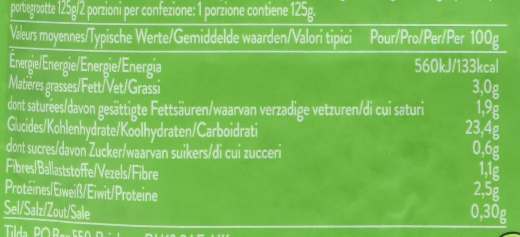 TILDA Riso Basmati al Vapore con Lime e Coriandolo per Microonde, 250g