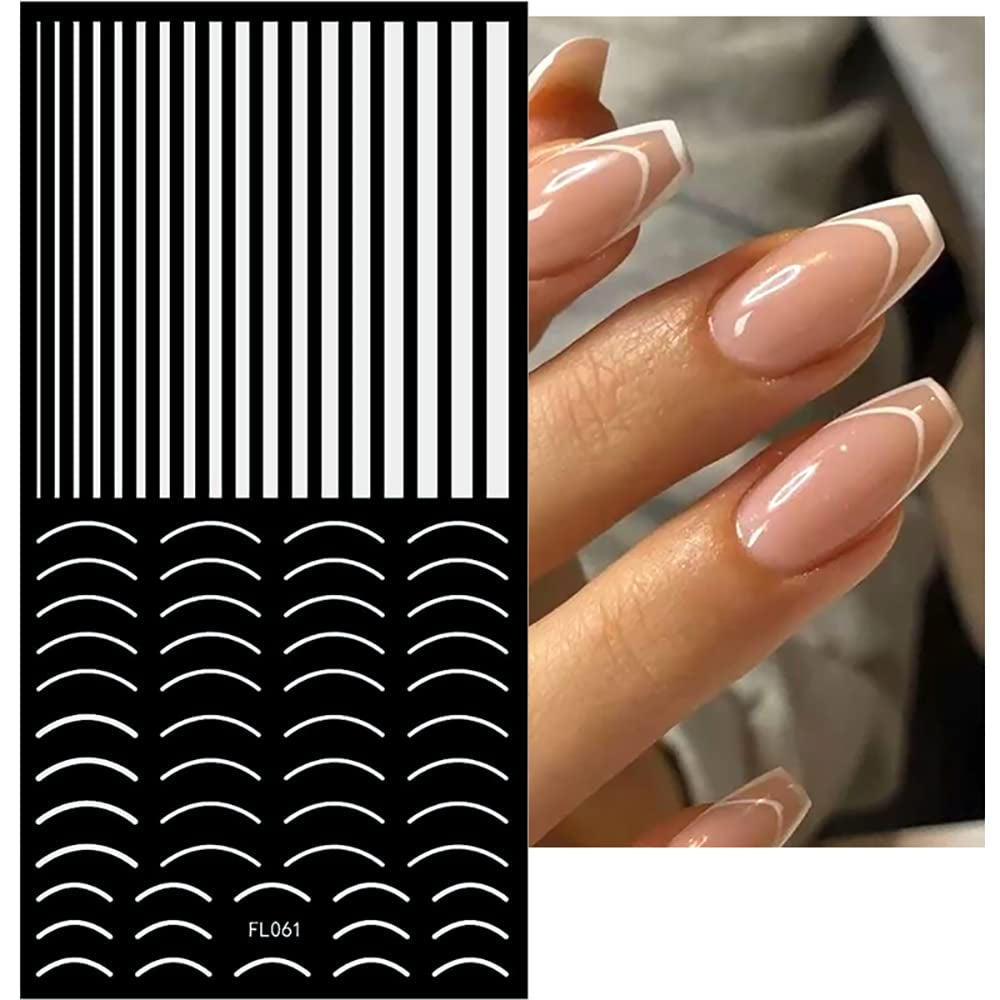 12 fogli Linee glitterate laser Adesivi per unghie autoadesivi Adesivi olografici Strisce di bronzo Adesivi per unghie Linea francese Fiocchi curvi Linee ondulate Adesivi per unghie Accessori per nail art