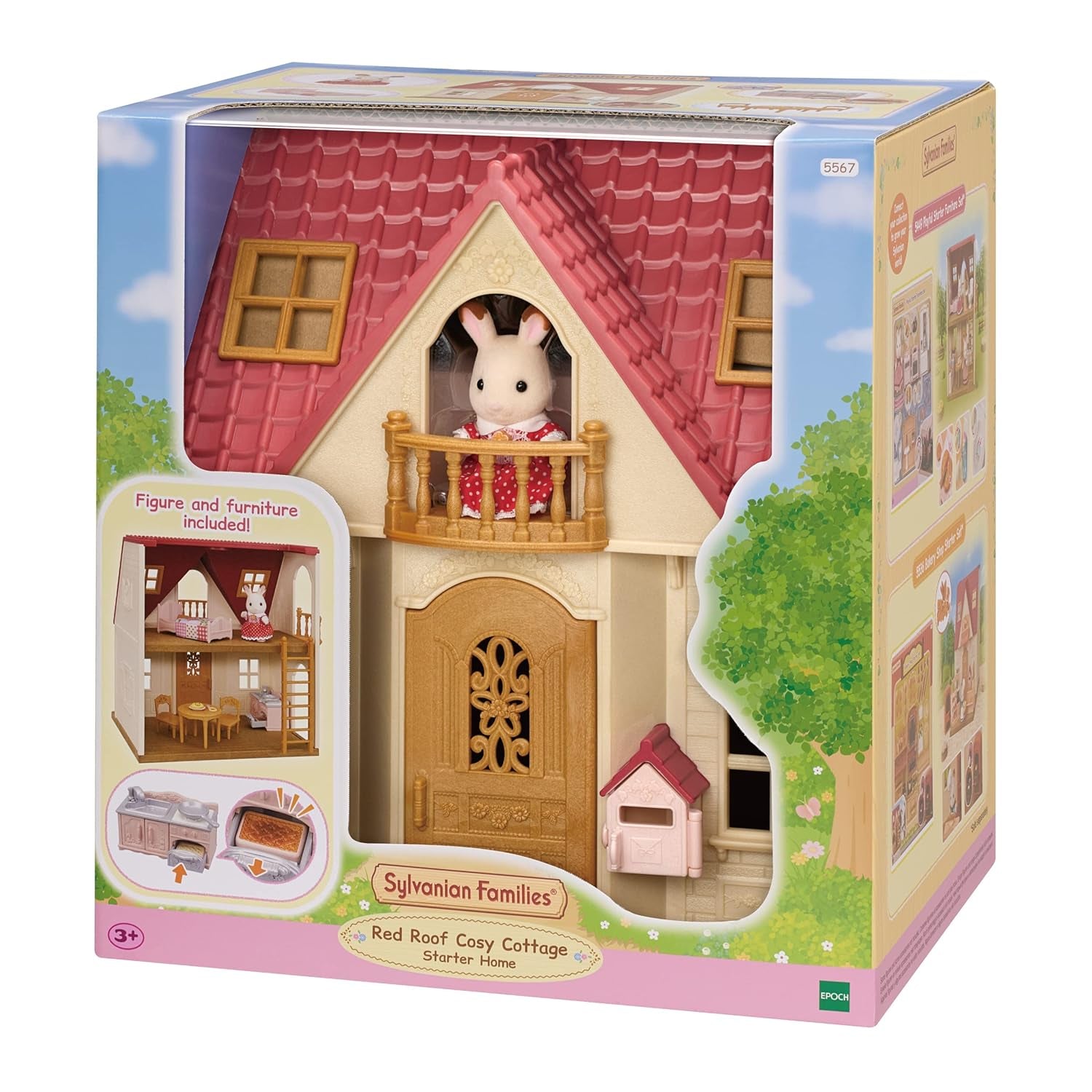 L5567 NUOVA casa iniziale, multicolore L5706 Famiglia di coniglietti di latte - Figure di case delle bambole