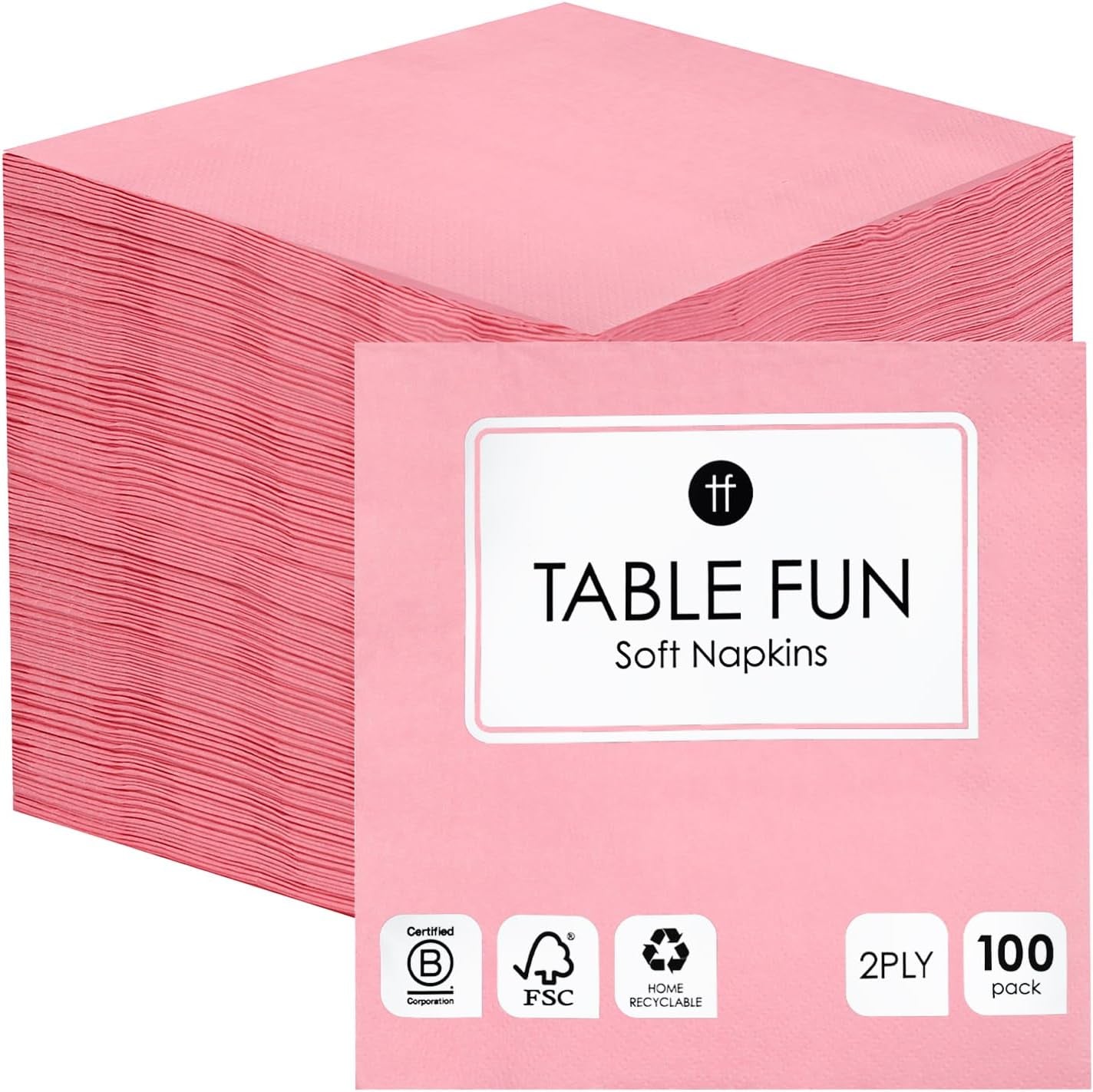 Tovaglioli morbidi bianchi Table Kind 100 sfusi, tovaglioli di alta qualità per feste, catering e uso quotidiano, FSC, sostenibili e riciclabili, Made in EU | 2Veli | 33cm