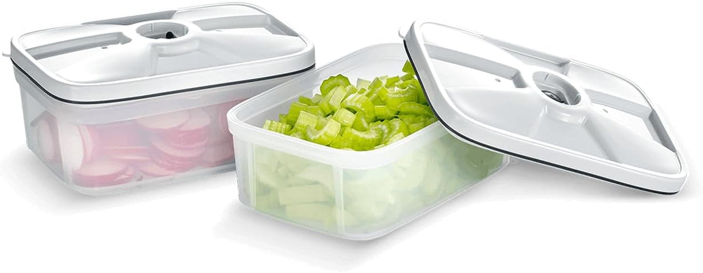 Contenitore sottovuoto SEVERIN, contenitore sottovuoto durevole con volume di 0,75 litri per contenitore, 2 set, trasparente, plastica, elettrodomestici da cucina, ZB 3620 Contenitori per alimenti Naty Shop Single